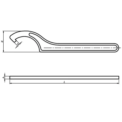 Ключ гаечный для круглых шлицевых гаек, КГЖ 115-120